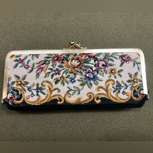 Petit point glasses/makeup case